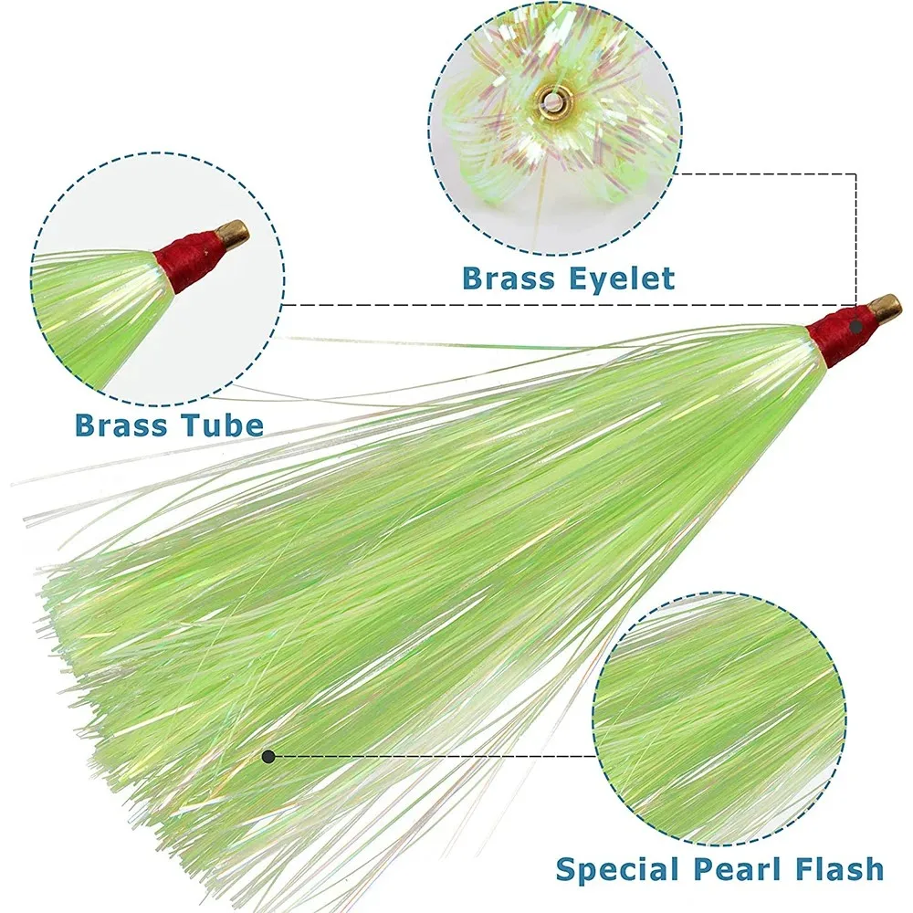 1–20 Stück Trolling Flash Fake Bait Deep Diving Copperhead Ribbon Fake Bait für Salzwasser-Süßwasserfischen Forelle Bass Pike – Detail 3