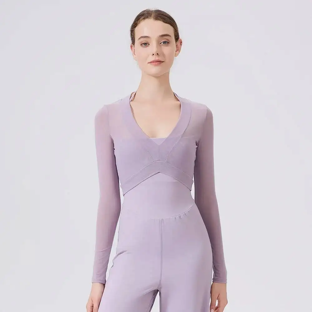 

Women S Slim Fit Quick Drying Long Sleeve Naked Mesh Sports Camisole Breathable Running Fiess Top With Short Cover