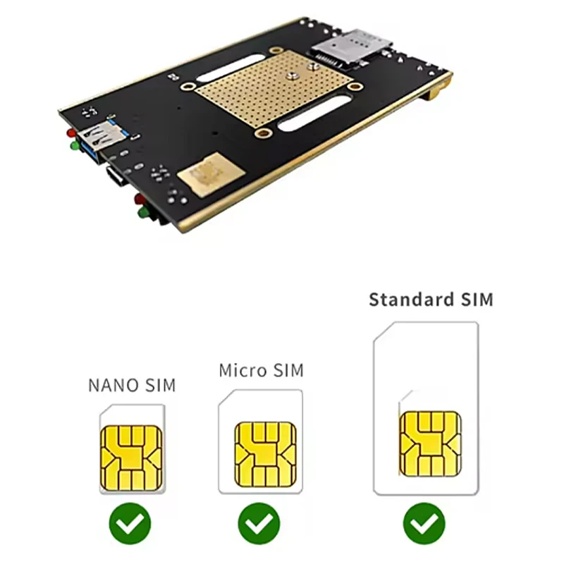 Módulo M.2 para adaptador dongle USB 3.0 com alimentação auxiliar para modem Quectel SIMCOM 4G 5G RM520N-EU RM530N-GL RM520N-GL SIM8262E