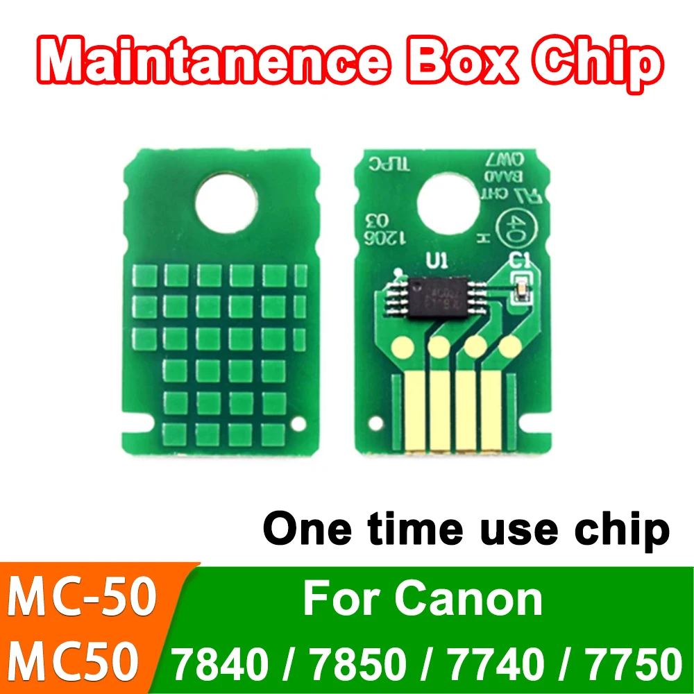 MC-50 MC50 Maintenance Tank Chip For Canon 7840 7850 Printer Waste Ink Tank Chip