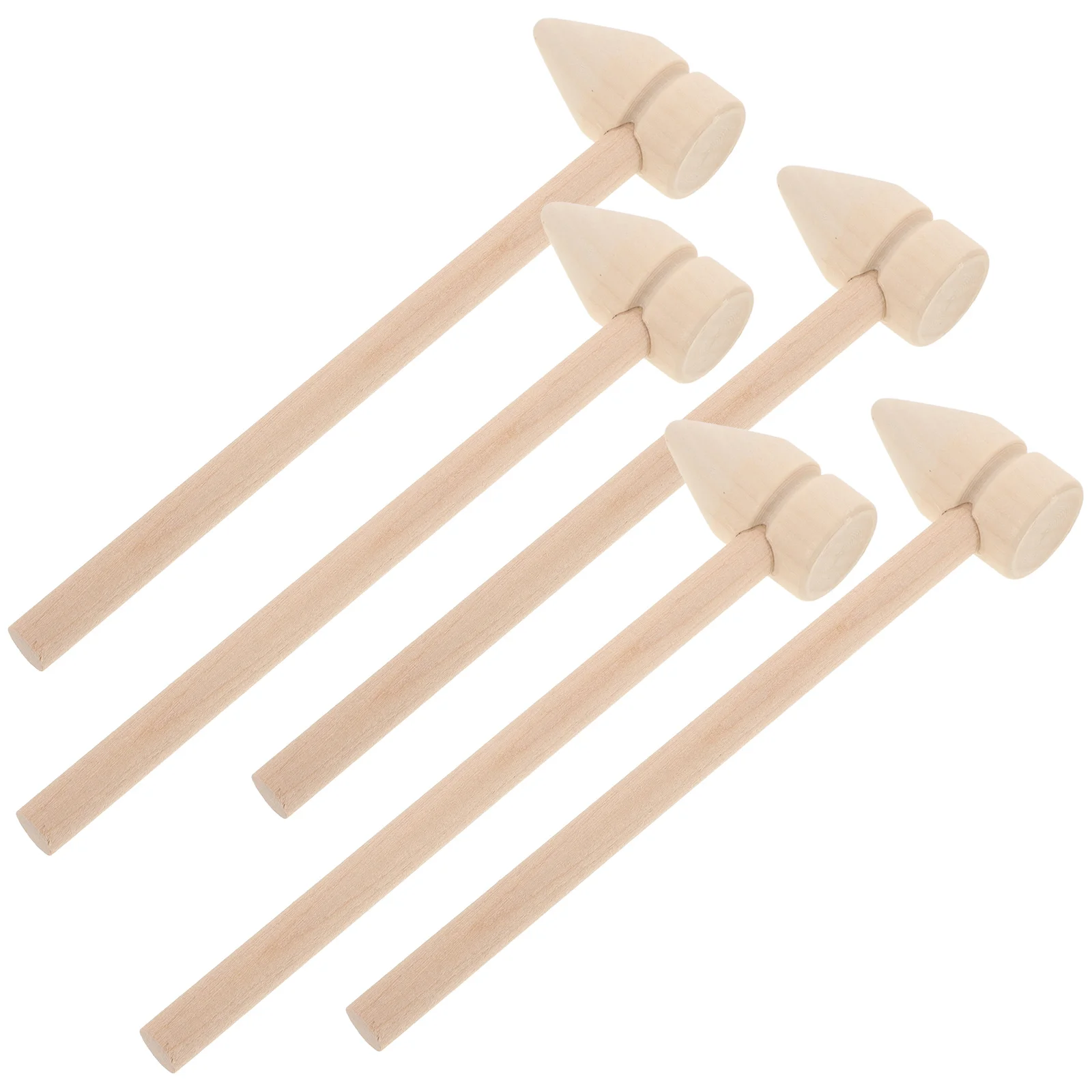 Mini maillets légers en bois, 5 pièces, bords lisses, sûrs pour enfants, entraînement des mains, exercice, accessoire de jeu, blocs de construction, petits