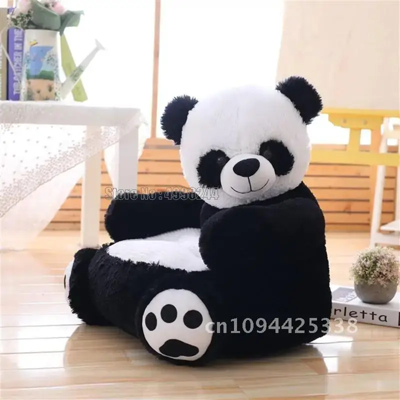 (geen Katoen) 50*50*45 cm Mooie Teddybeer Panda Eenhoorn Eend Kids Fauteuil Pluche Gevulde Zetel Nest Slapen Kussen Speelgoed