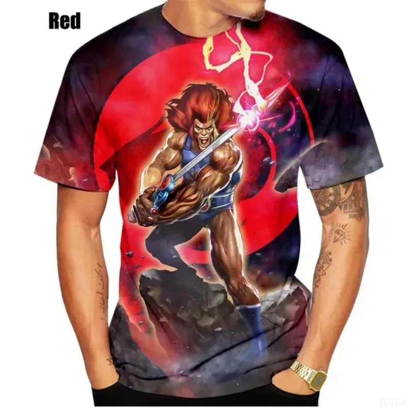 أنيمي ThunderCats 3D الكلاسيكية تي شيرت الحرب قميص الرجال أزياء المحملة المرأة عارضة أعلى