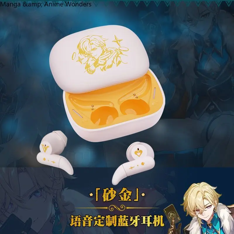 

Halloween Gift Game Honkai: Star Rail Aventurine Game Anime Reduce Noise Bluetooth Headset Charging Pod Student Cosplay
