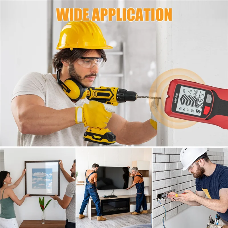 

ABKO-Wall Scanner Metal Detector Electric Metal Wood Studs AC Live Wires Finder With LCD Display Screen