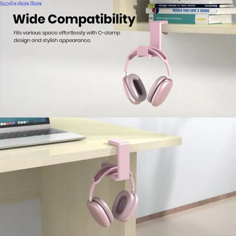 D0UA تحت مكتب Headset Hanger Rotatable Arm Clamp Management Cable Management Rack