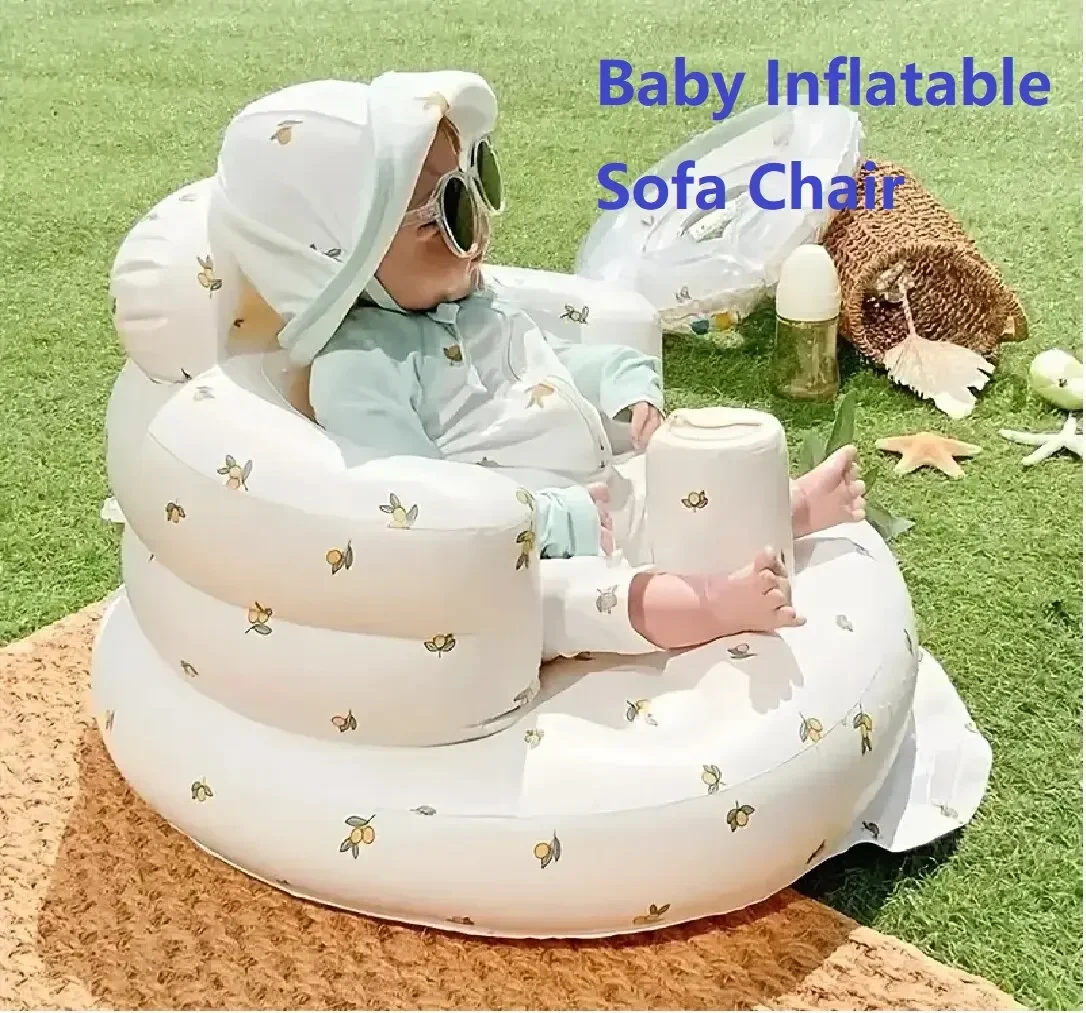 OTAUTAU Children Inflatable Sofa Chair Portable Inflatable Sofa Pool Float Baby Seat Back Support Anti-Fall Baby Bath Stool