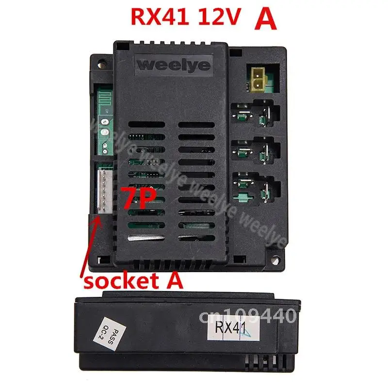 Weelye RX41 Ricevitore telecomando per auto elettrica per bambini 2.4G, ricevitore Wellye Ride on giocattoli con funzione di avvio fluido