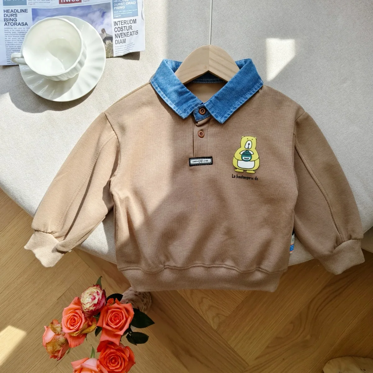 Children Sweatshirts Autumn Winter Polo Shirts for Kids Long Sleeve Boys Girls Pullover Toddler Outerwear Baby Tees Clothing