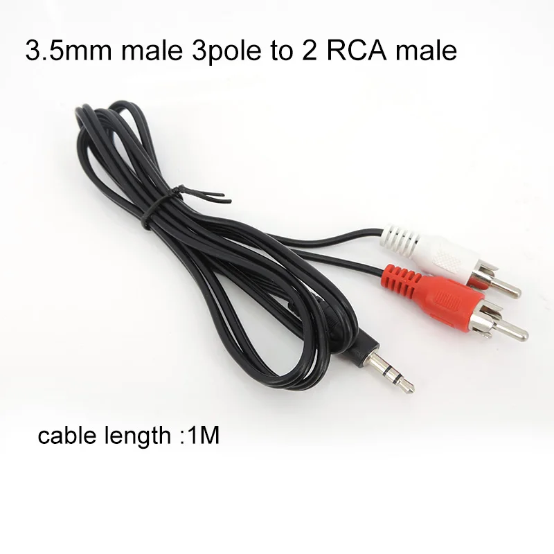 1Pcs 3 4 pole 3.5mm male female Jack Plug To 2RCA 3 RCA male female Adapter 3RCA Audio video AV Cable Wire Cord w1