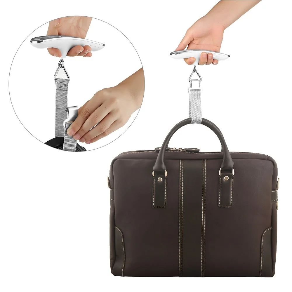 Imagem -02 - Portátil Digital Hanging Scale Balança Digital Bascula Digital de Peso Corporal Balança Digital de Cozinha T-shaped Lcd Bagagem Mala Bagagem Balança Peso Balança Eletrônica de Viagem com Cinto 50kg 110lb