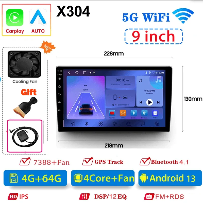 Universele 7/9/10 inch Android 13 Autoradio 64G Autoradio android 2 Din autoradio GPS BT Centrale multimedia Slimme autosystemen