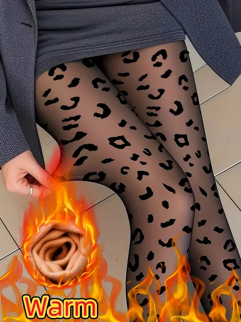 النساء الصوف الجوارب امرأة الشتاء الدافئ جوارب طويلة مثير جوارب شفافة الحرارية مرونة اللباس الداخلي طماق الموضة الإناث #5