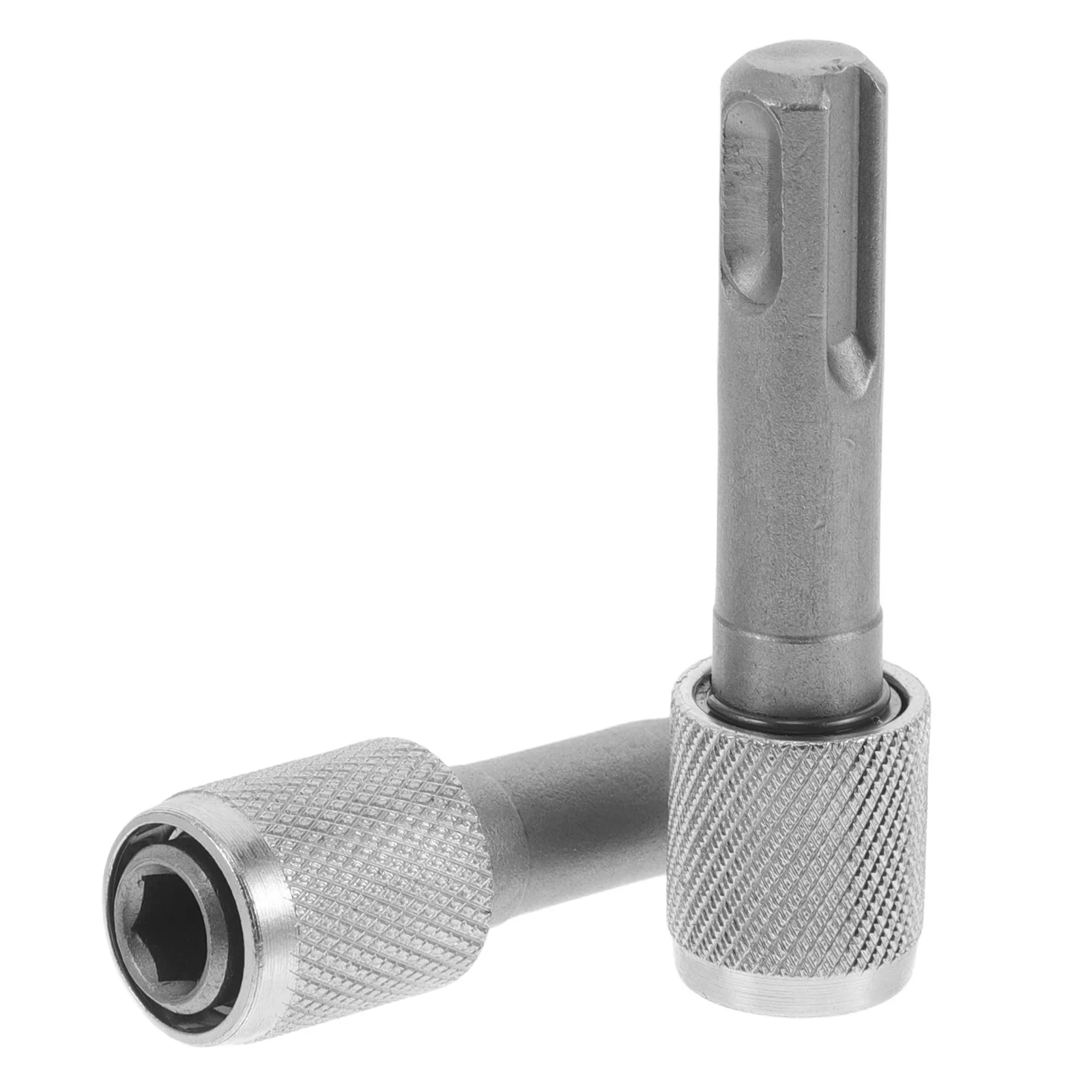 

2Pcs Electric Hammer Adapter Round Shank to Hex Shank Converter 6.35mm Telescopic Drill Bit Extender Portable Magnetic Drill