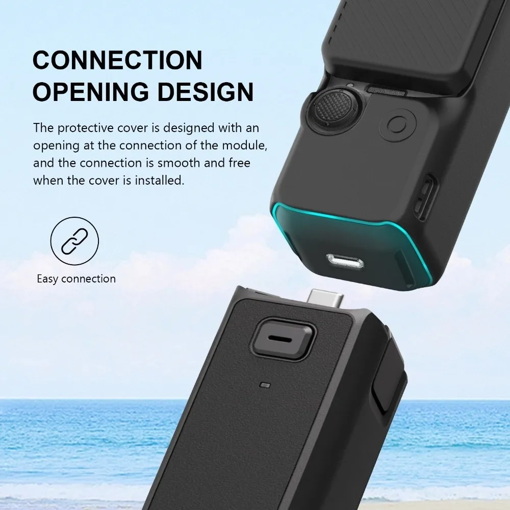 Picture 4: Shockproof Silicone Protective Case Non-Slip Scratch-Resistant Screen Cover Lightweight Sleeve for DJI Osmo Pocket 4