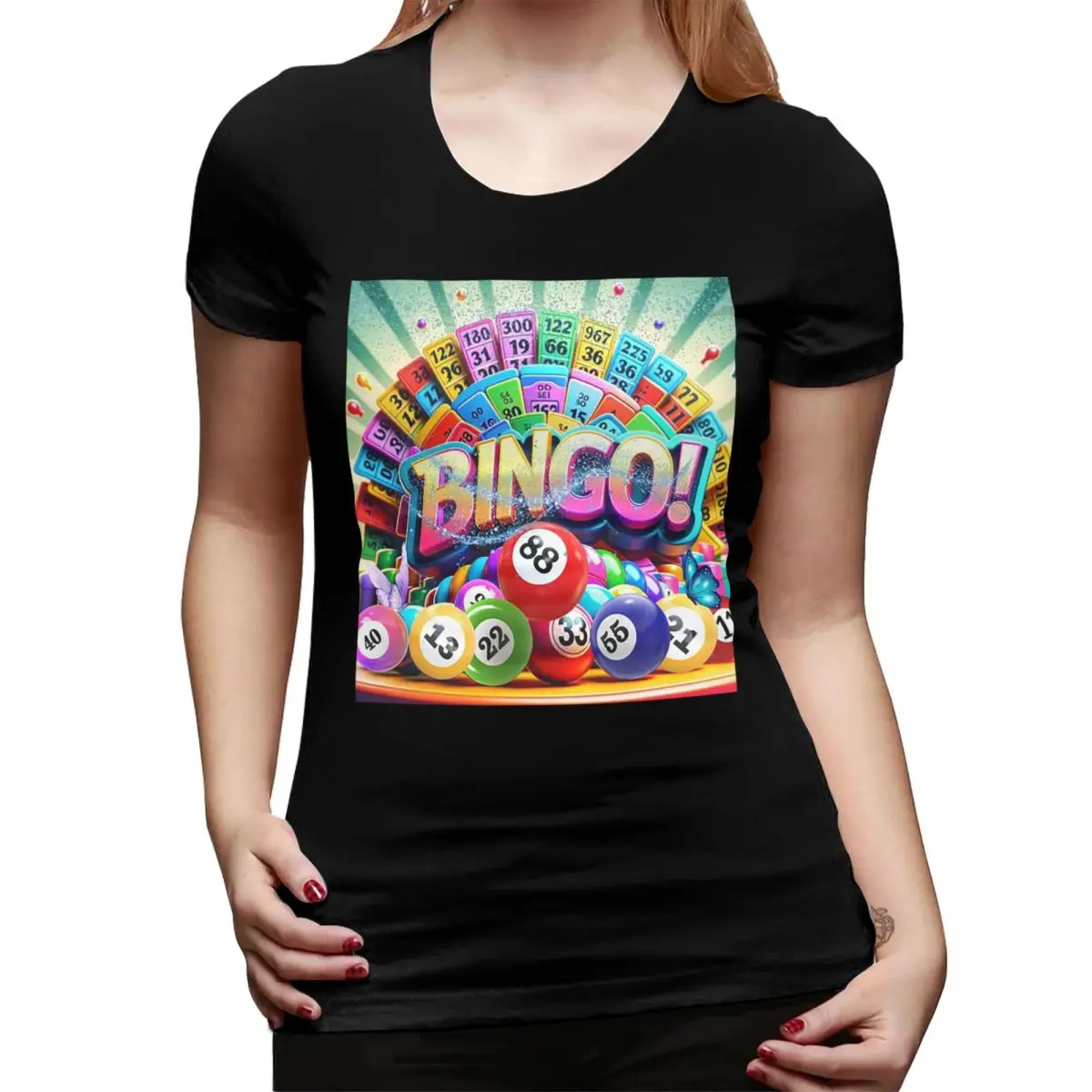

Лучшая игра в бинго для игроков в бинго, футболка для женщин, уличная одежда с круглым вырезом, футболки, женские футболки, короткая летняя одежда, топы