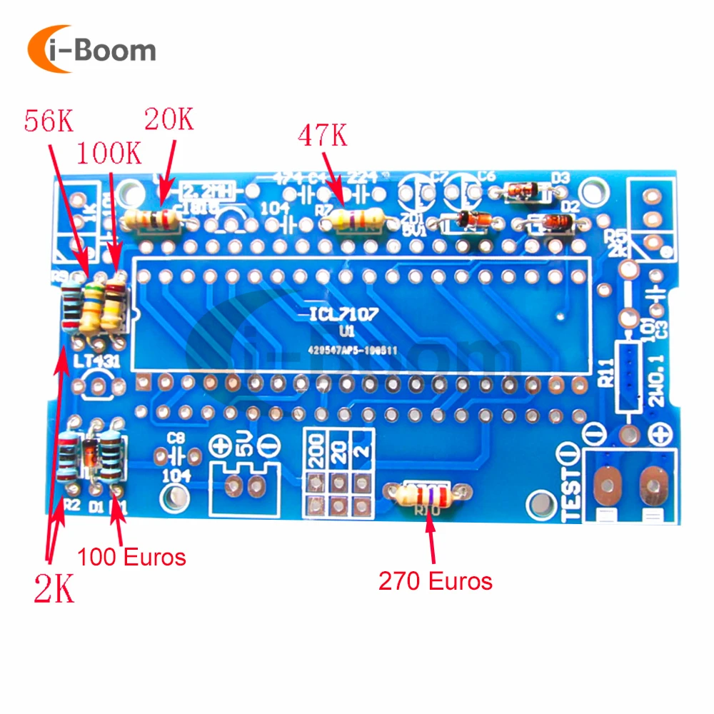 ICL7107 5V DC voltmetro digitale Kit elettronico fai da te modulo ad alta precisione 5V 35mA Display rosso saldatura Training Suite