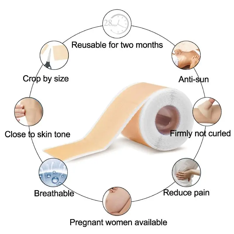 /JCS/Silicone Gel Scar Sheet Patch Treatment Removal Tape Cover Burn Trauma Repair  Ear Scar Section Beauty Skin 1 Roll