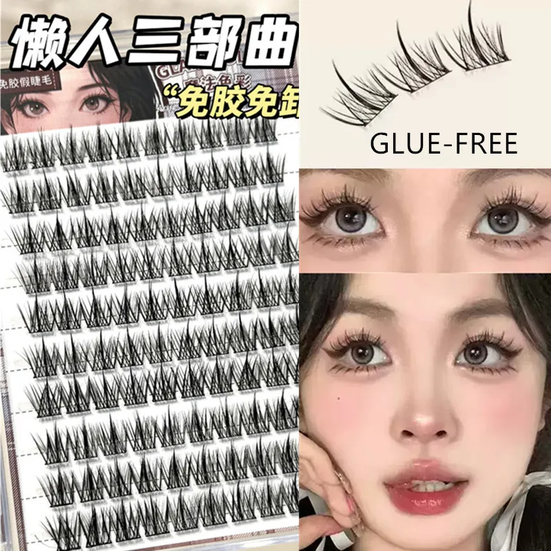 VolAcquisColle-Faux Cils Auto-Adhésifs Sans Colle, Recourbement Naturel, Optique Moelleuse, Extension de Cils Réutilisable, Agrandir les Yeux, Outil de Maquillage