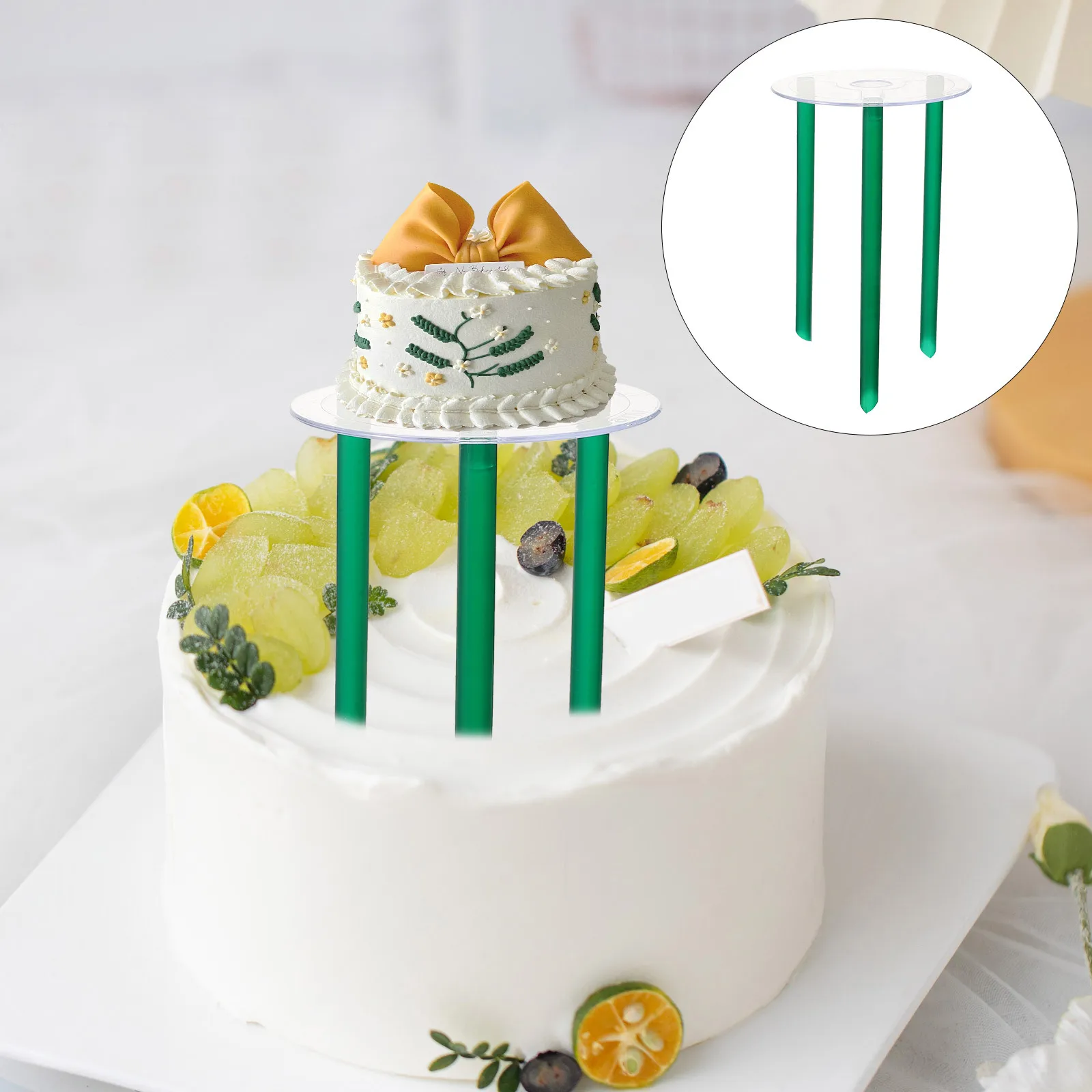 

1Set Reusable Plastic Cake Dowel Rods Set with Separator Plates for Tiered Cakes Party Wedding Birthday Decoration