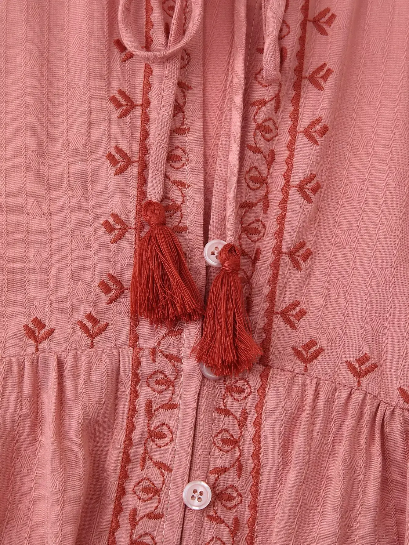 2025 موضة مطرزة المرأة عادية زر واحد قميص اللون كتلة قميص مطرز الخريف طويلة الأكمام قميص نسائي Col #5