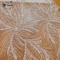 High End Beaded Sequin Lace Fabric for Wedding Dress, Customized Sewing Fabric, Handsewn, Evening Dress, RS4271, 2023, New