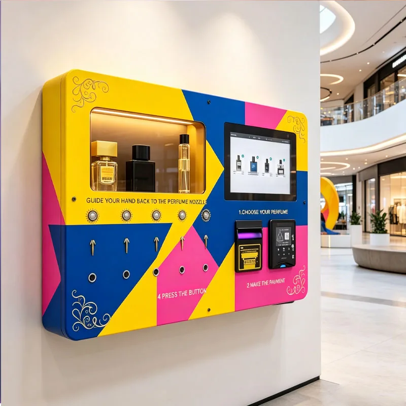 Wall Mounted Perfume Trial Spray Machine Fragrance Sampling Station for Retail Experience Wholesale Customized