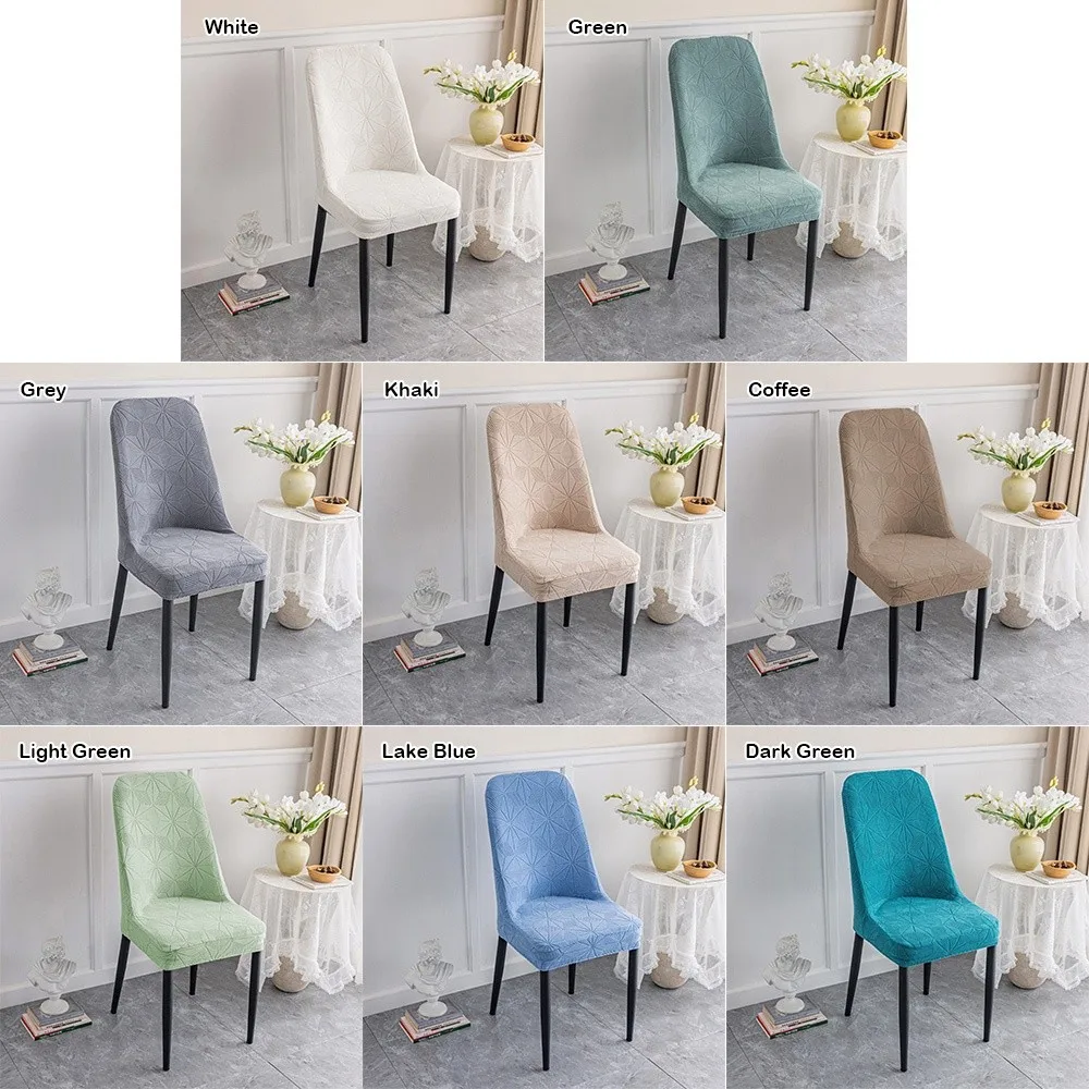 New Elastic Chair Cover Slip-Resistant Thickened Fleece Dining Chair Covers Jacquard Chair Cover Home Use