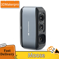 3DMakerpro Moose 3D Scanner, Al Visual Tracking, 0.03mm Accuracy, 0.07mm Resolution, Blue LED Light Source, 24-bit Color Camera