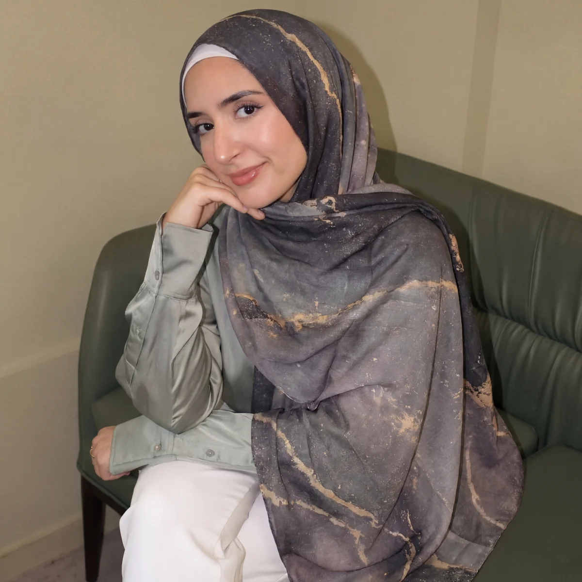 2026 Design Bedruckte Hijabs Premium Aquarell Damen Kopftuch Weicher Schal Schal Geeignet für Tägliche Abaya-Accessoires Damen Schleier