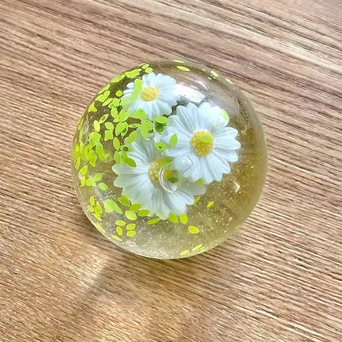 1pc Squishy Transparent Fruit Juice Squeeze Toy, Slow Rebound Stress Relief Ball, Random Color