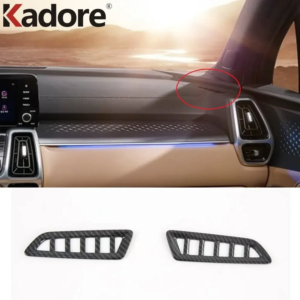 الجبهة العلوي غطاء فتحة التهوية مخرج تيار متردد الكسوة ملصق سيارة اكسسوارات لكيا سورينتو MQ4 2021 2022 2023 2024 2025
