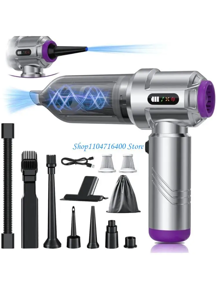 y1gd High Capacity Ergonomic 0.3kg Handheld Vacuum 90° Foldable Design 15-35Min Operation For Multiple Surfaces Car Home Use