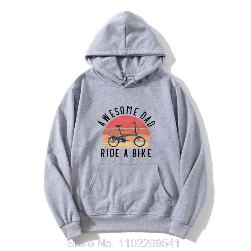 Awesome Dad Ride Bike Cotton Punk New Female For Boy Oversized Hoodie Men Cotton Hoody Anime Harajuku Pullover Sweatshirt