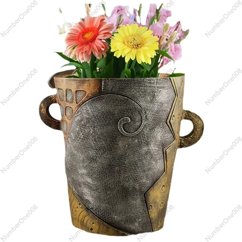 Vintage Face Planter Colorful Resin Succulent Pot Antique Art Decor​