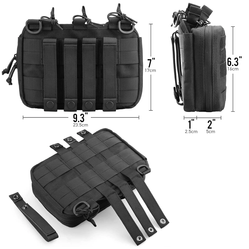 Triple Magazine Pouch Molle Admin Bag EDC Medical Bag Organizer 5.56 .223 Mag Pouch Hunting Rifle Magazine Bag Pistol Mag Holder view 6