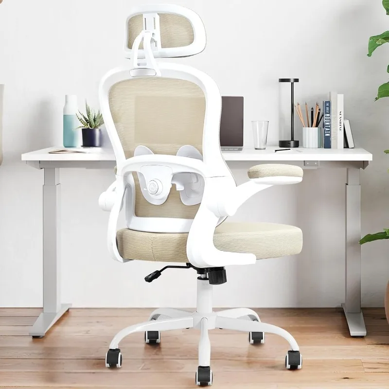

Ergonomic Office Chair,Ultra Thick Office Desk Chair with Adjustable Lumbar Support and Headrest,Spring Cushion