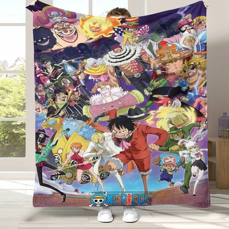 3D Anime Zoro One P-Piece Straw Hat Pirates Soft Flannel Throw Blanket,Cozy Warm Blanket for Bed,Sofa,Living Room,Picnic,Camping