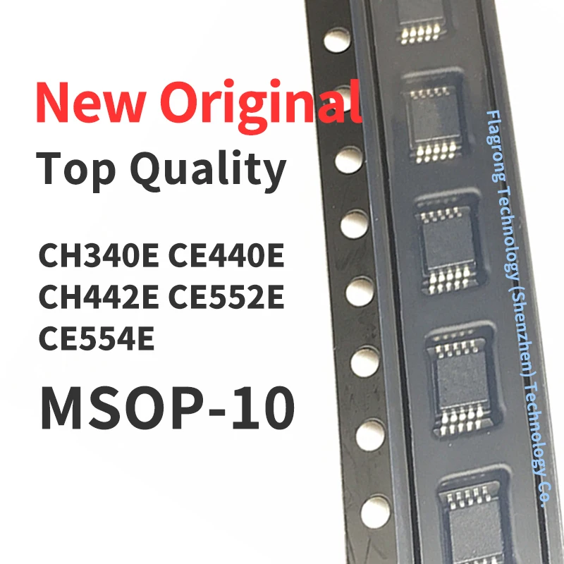 

10 Pieces CH340E CH440E CH442E CH552E CH554E SMD MSOP-10 Chip IC New Original