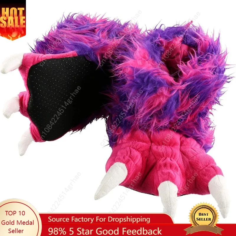 

Lazy One Animal Paw Slippers for Kids and Adults, Fun Costume for Kids, Cozy Furry Slippers