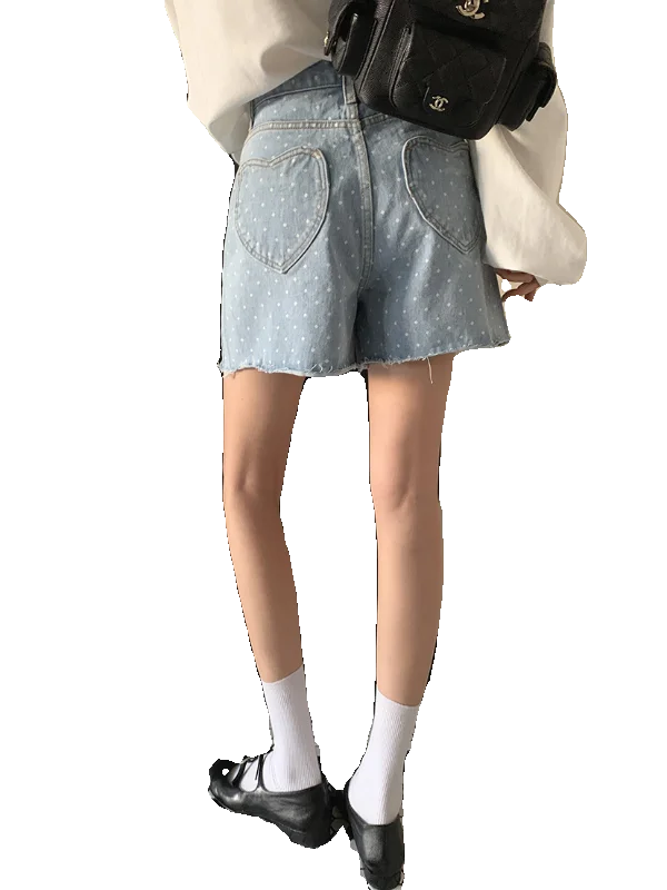 Polka Dot Denim Ort… - image