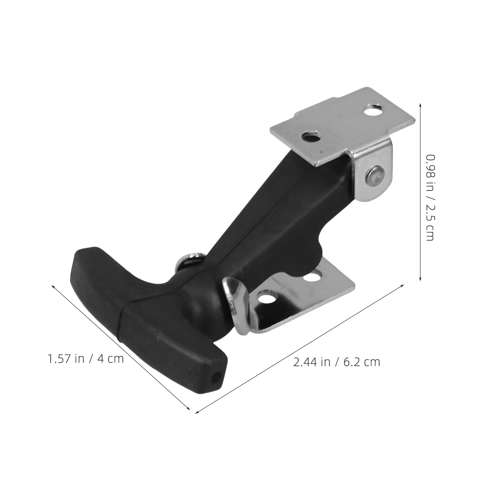 

2pcs Hood Latch Adjustable Car Engine Bonnet Catch Stainless Steel Heavy Duty T Handle RubberLatch Replacement Toolbox Lock