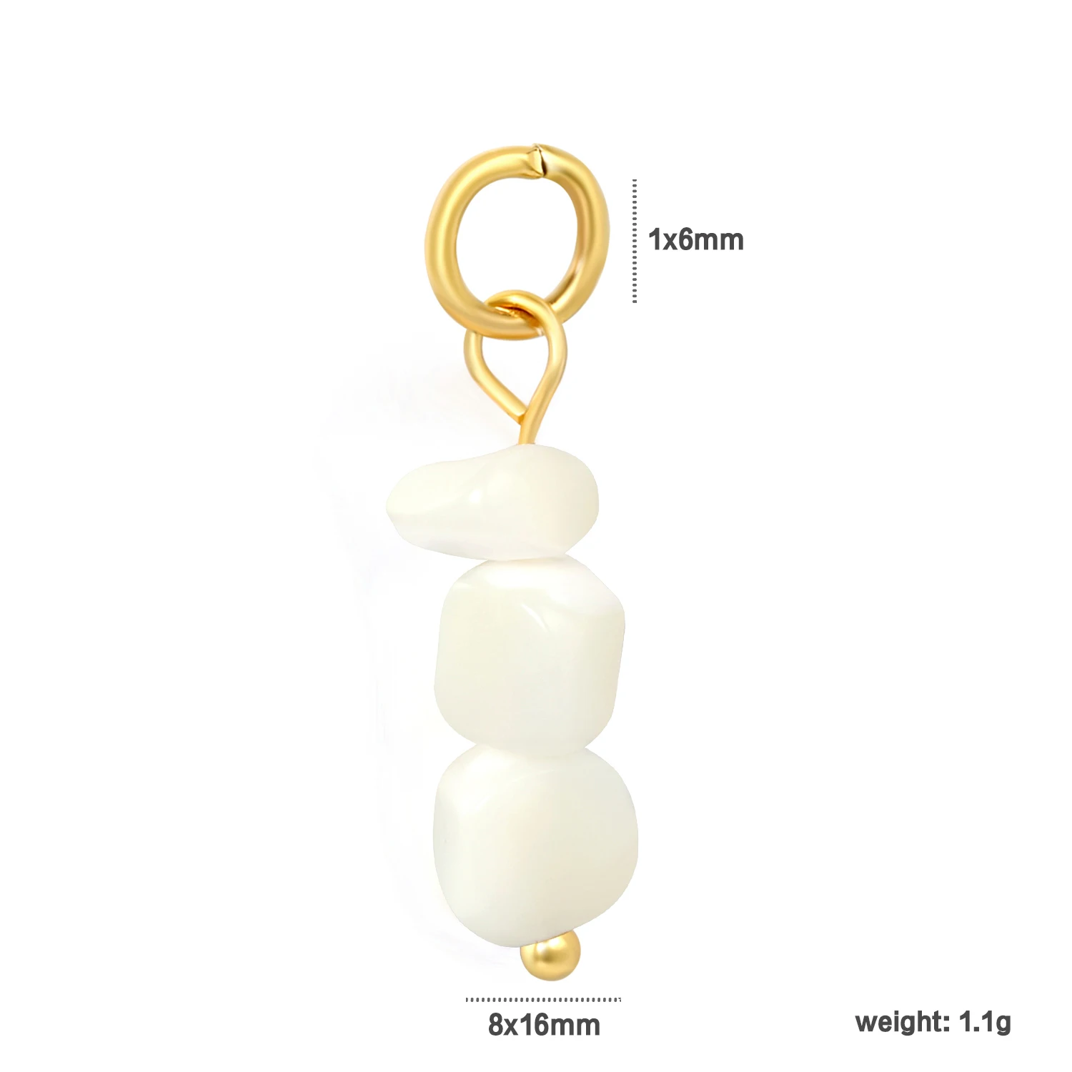 Low Price Factory Direct 10pcs Natural Irregular Bead Drop Charms Gold Hook Pendant Clearance Sale DIY Jewelry Accessories