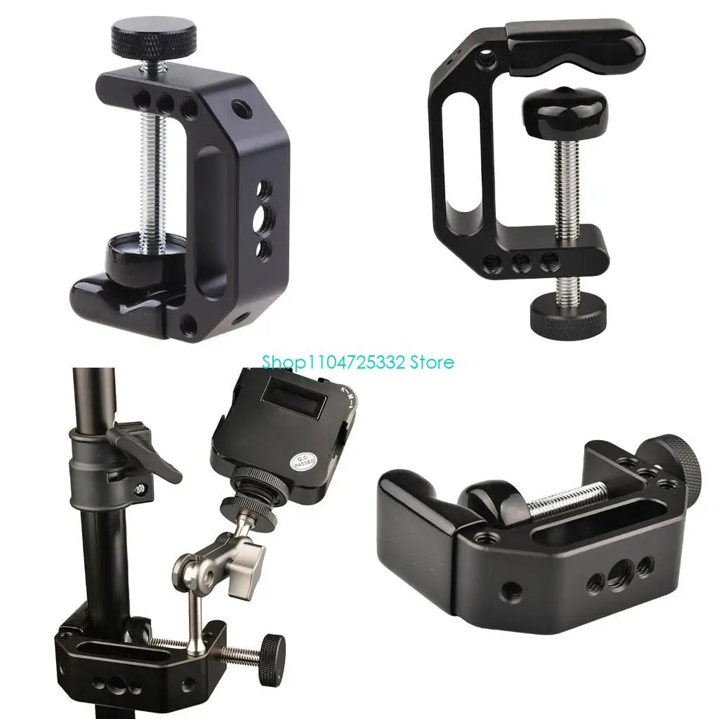 

P5EA Strong C Clamp with 1/4inch-20 & 3/8inch-16 Thread Hole Metal Desk C Type Clip