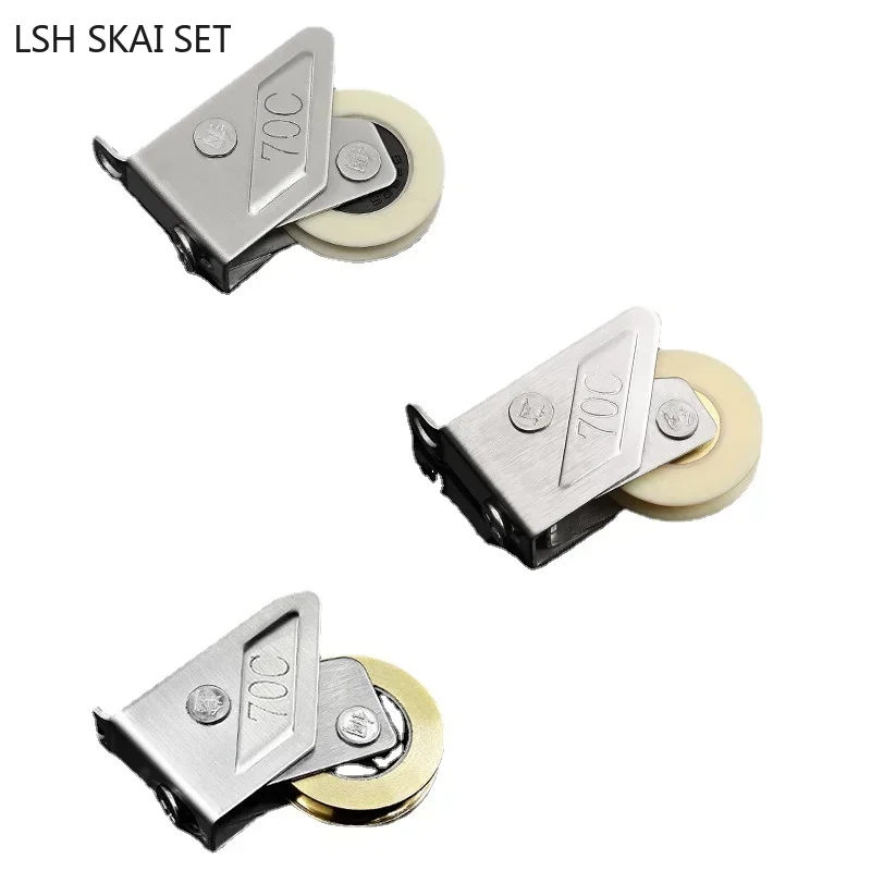 2Pc Aluminum Alloy Window Pulley Sliding Door Roller Window Track Roller Shower Door Wheels Cabinet Pulleys Furniture Hardware