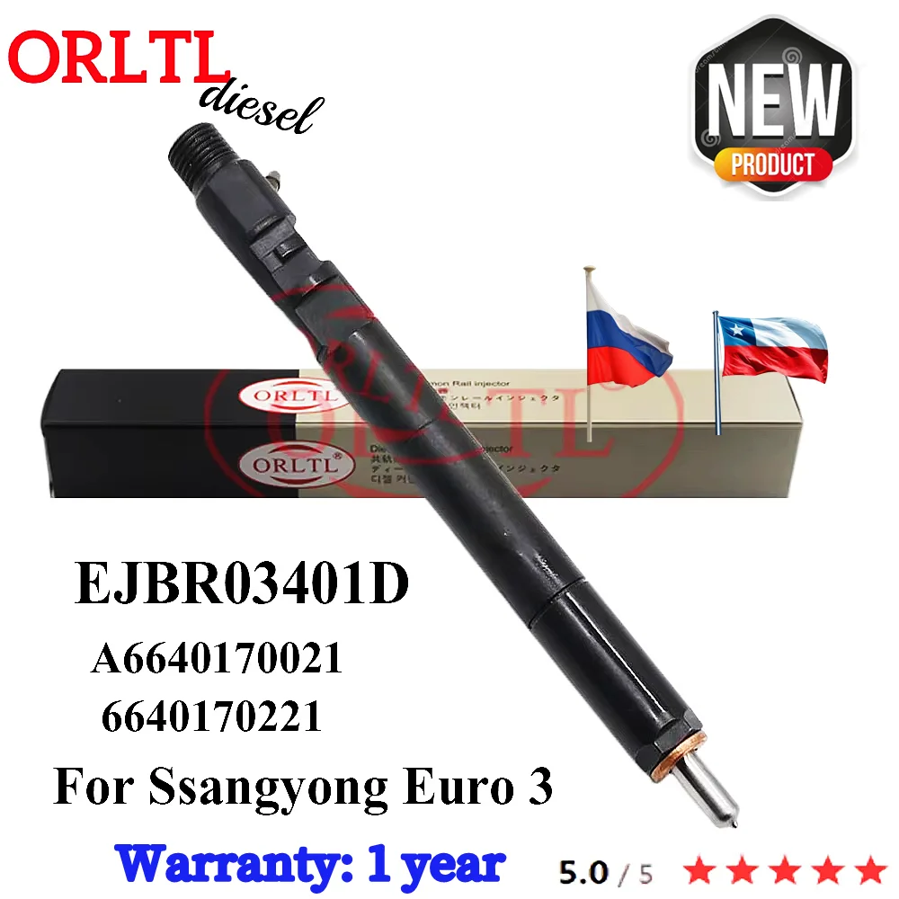

ORLTL EJBR03401D OEM A6640170021 6640170021 6640170221 DIESEL NEW INJECTOR A6640170221 FOR SSANGYONG ACTYON KYRON EURO 3