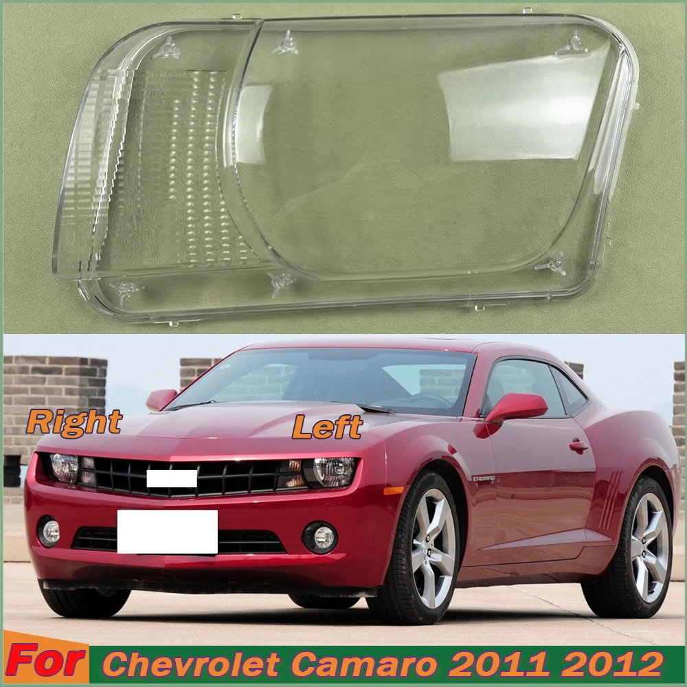 For Chevrolet Camaro 2011 2012 Transparent Headlight Cover Lampshade Headlamp Lamp Shell Plexiglass Replace Original Lens