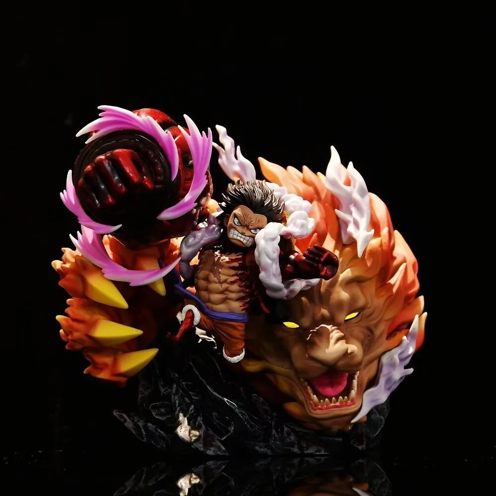 Anime One Piece Monkey·D·Luffy GK Sun God Nikka Lion Fourth Gear PVC Action Figure Collectible Model Doll Toy 17CM