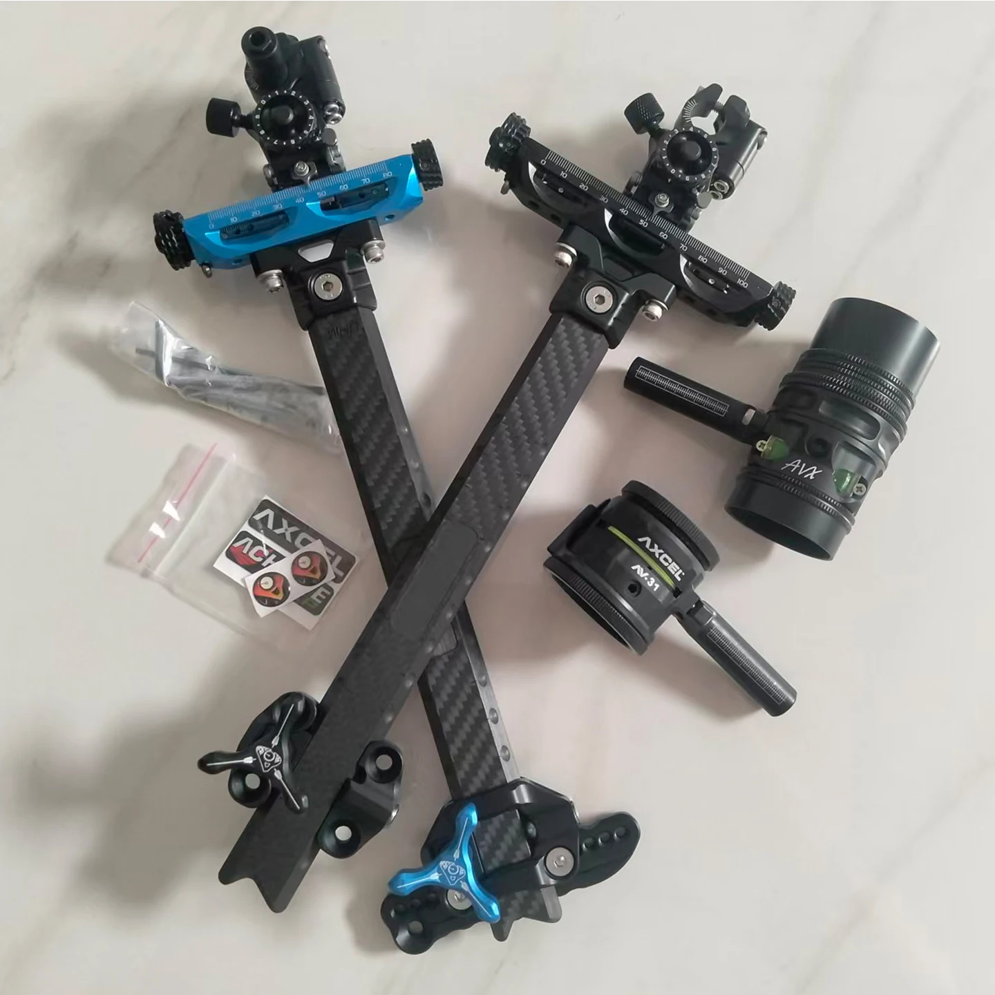 9 Inch Adjustable Compound Bow Sight Pin Carbon Fiber Frame Archery Target Shooting Sight Accessories Universal Right Left Hand