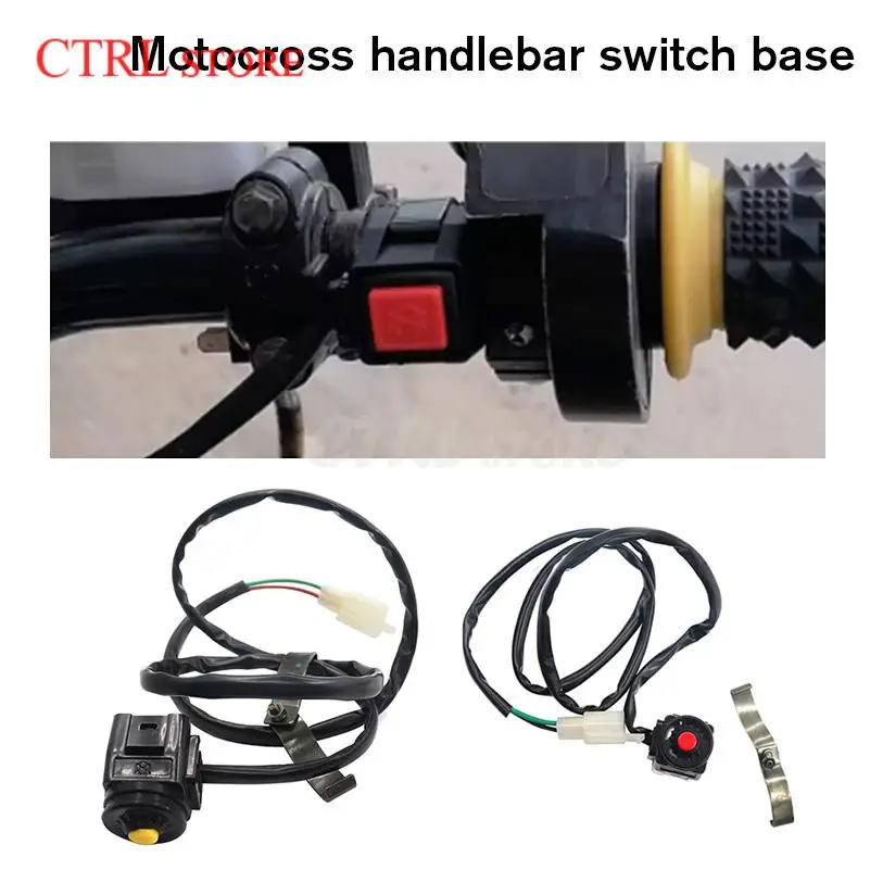 22mm Durable ATV Motorcycle Dual Sport Quad Start Horn Kill off Stop Switch Button Motorbike Control Handle Accessories